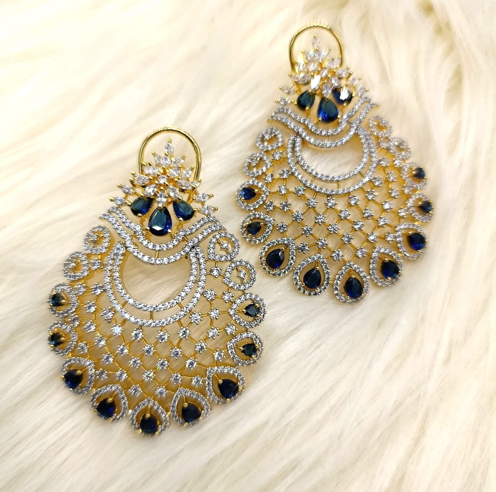 blue earrings