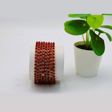 Beautiful Maroon Colored Metal Bangles
