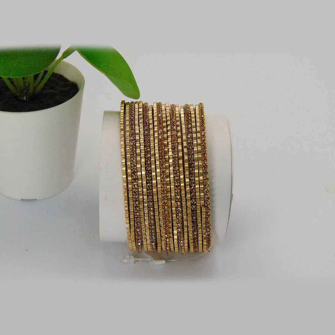 Elegant Dull Gold Colored Bangles
