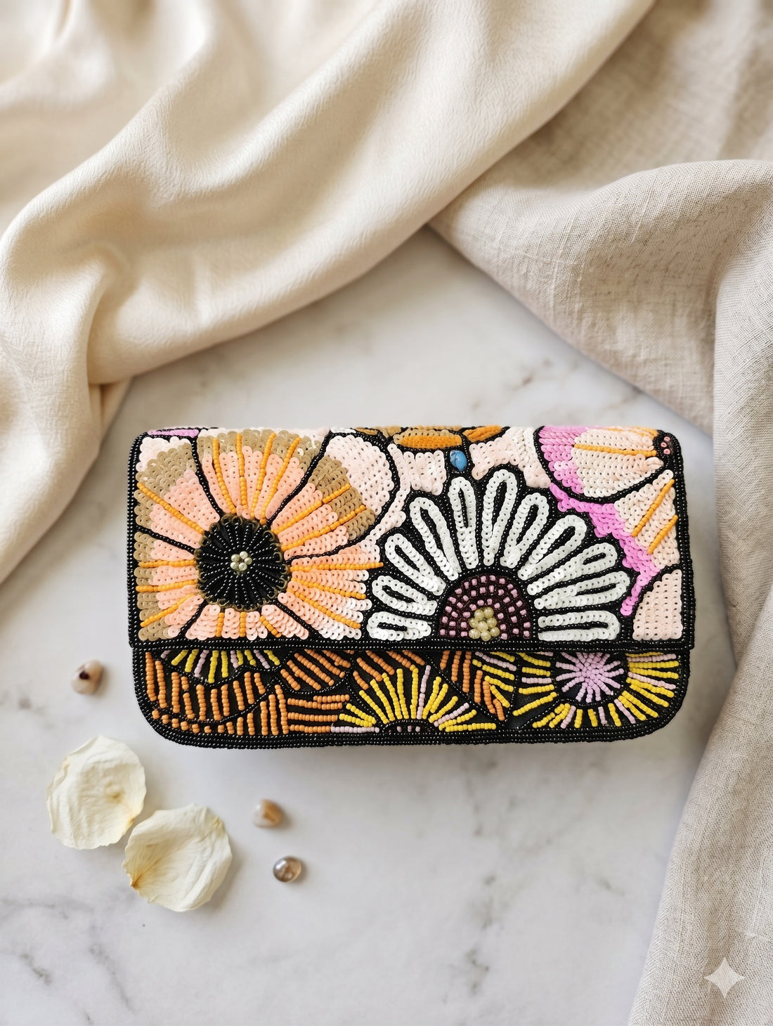 Artisanal Multi-Color Flower Patterned Bag