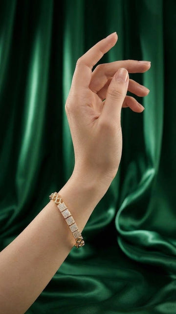 Elegant bracelets featuring brilliant cubic zirconia stones