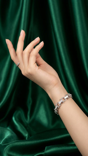 Bracelets With Cubic Zirconia Crystals.