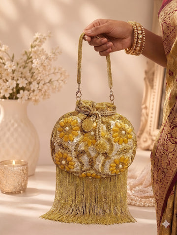 Gilded Marigold Potli