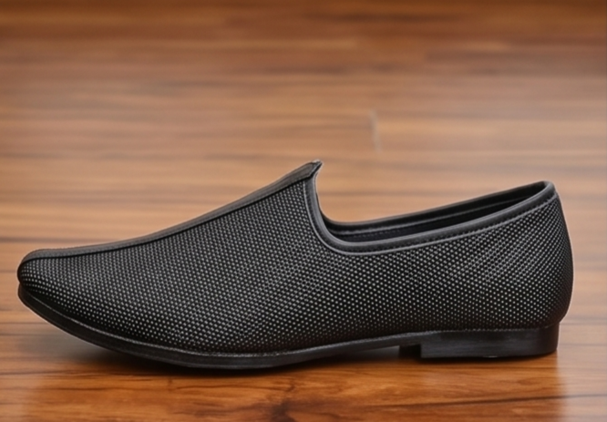 Embossed Brown Formal Slip-On Shoes