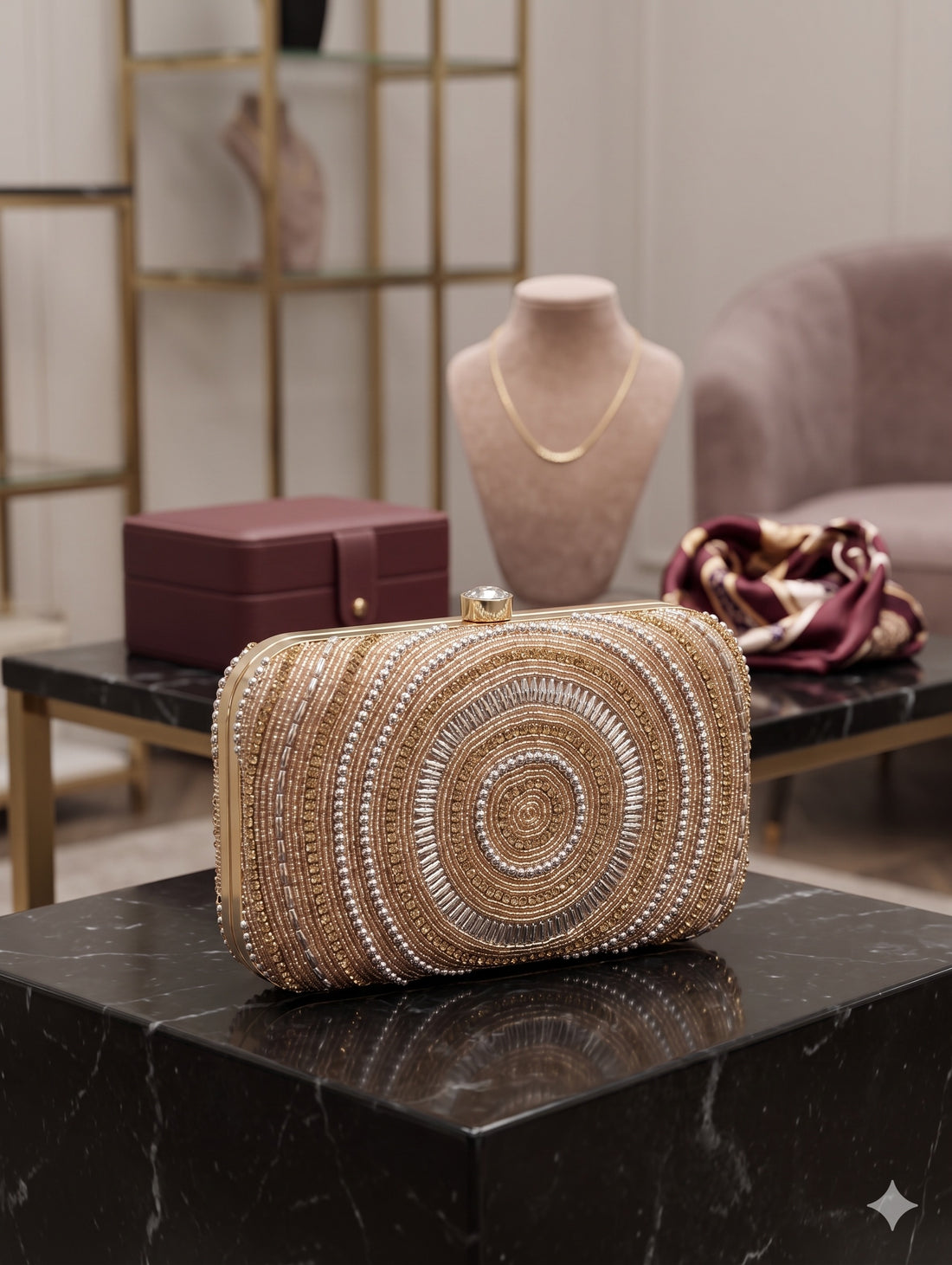 The Celestial Ring Luxury Clutch