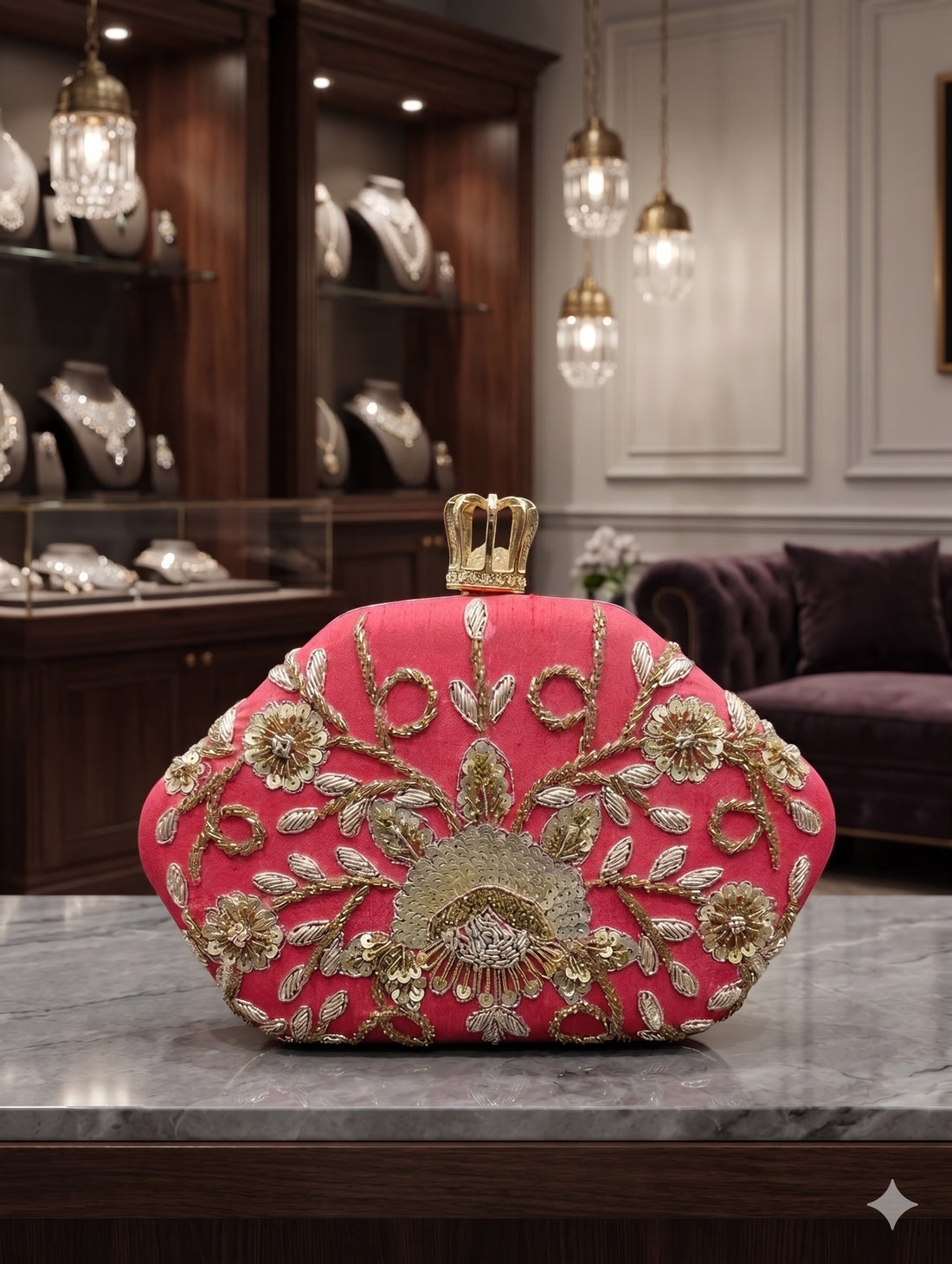 The Imperial Crown Crimson Clutch