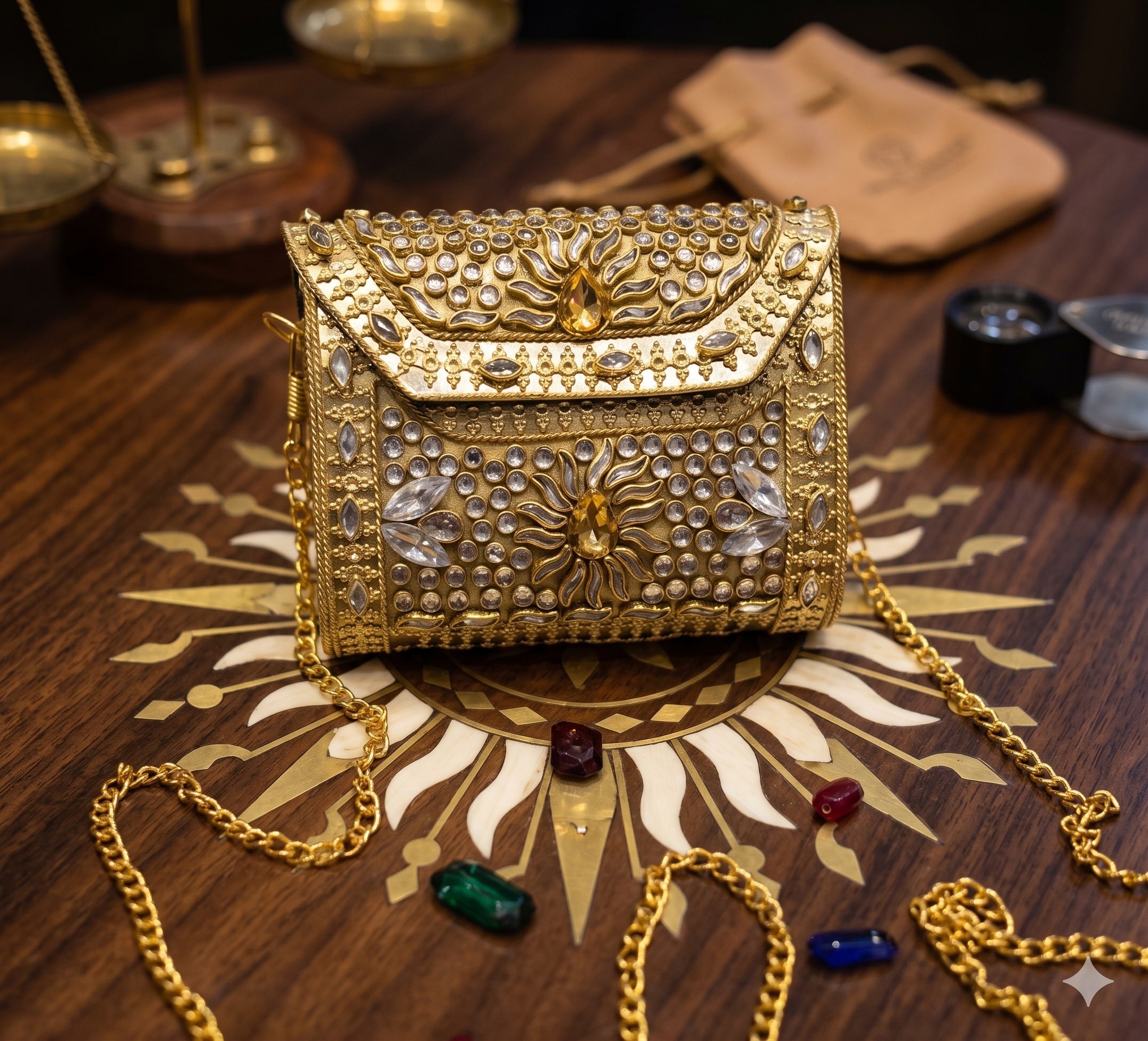 The Solis Amber Clutch