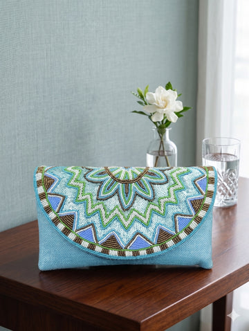 The Turquoise Mandala Clutch