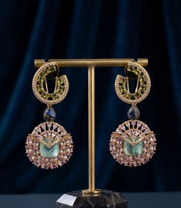 Moissanite stone earring 1