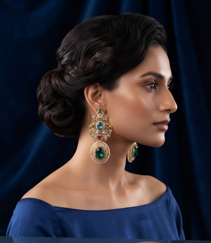 Moissanite stone earring 2