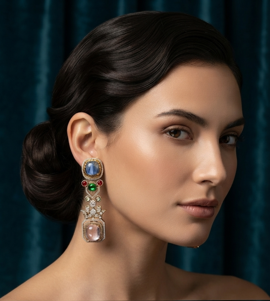 Moissanite stone earring 3