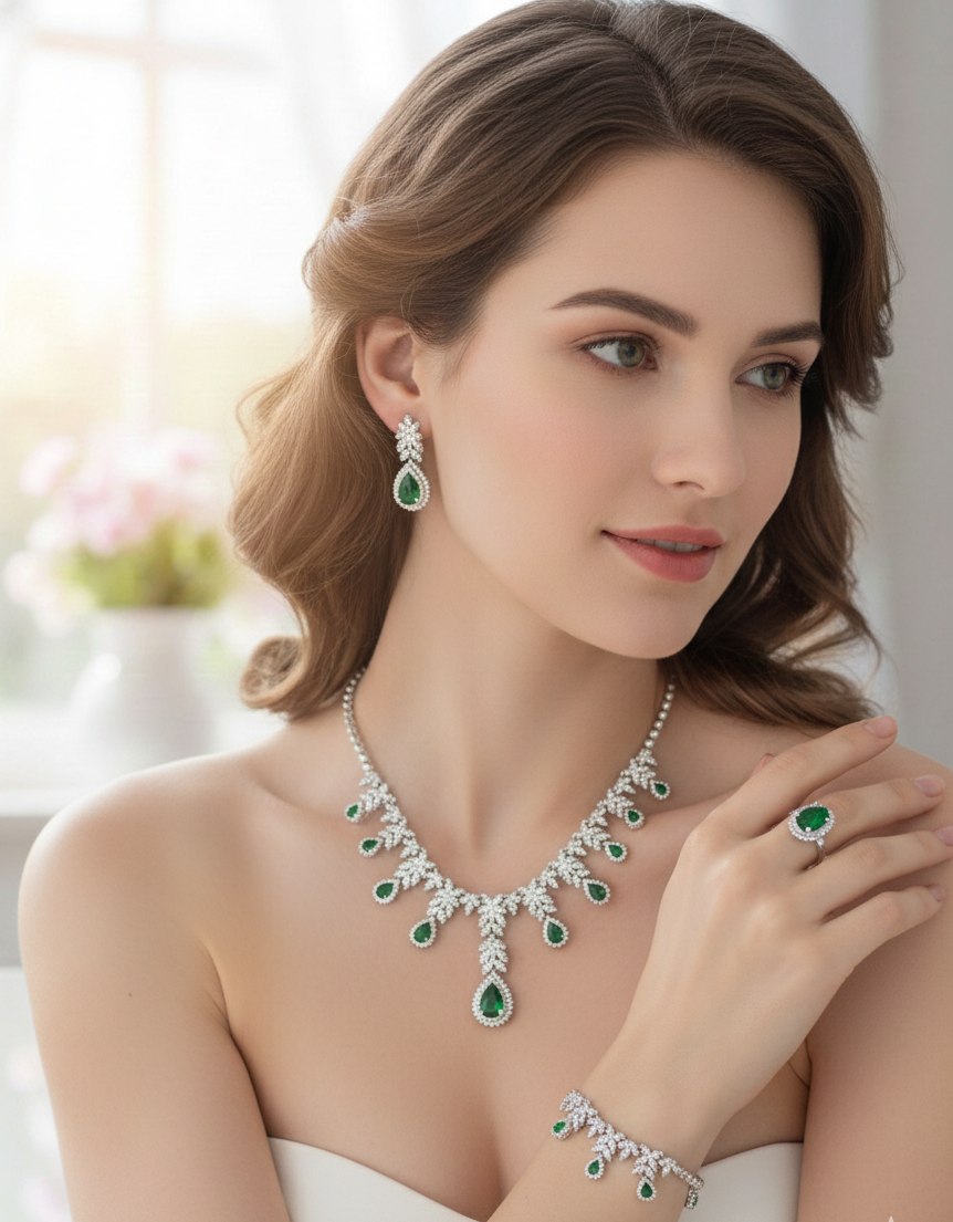 Editorial portrait with jewellery