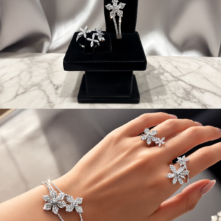 Elegant bracelets featuring brilliant cubic zirconia stones