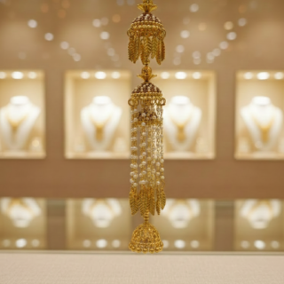 Luxurious Gold-Plated Kaleere with Sparkling CZ Stones