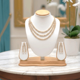CZ crystal-embellished gold-plated jewelry set (ring and bracelet)