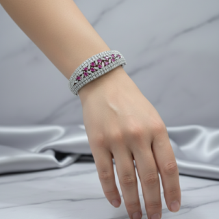 Elegant bracelets featuring brilliant cubic zirconia stones