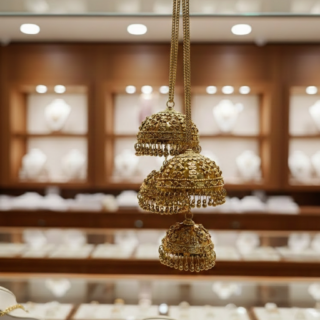 Luxurious Gold-Plated Kaleere with Sparkling CZ Stones