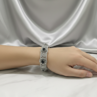 Elegant bracelets featuring brilliant cubic zirconia stones