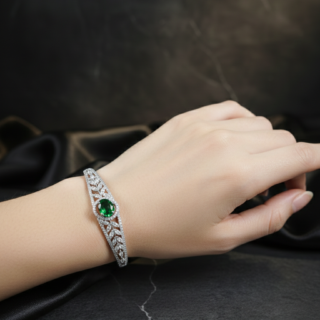 Elegant bracelets featuring brilliant cubic zirconia stones