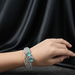 Elegant bracelets featuring brilliant cubic zirconia stones