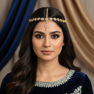 Royal Gold Filigree Sheesh Patti with Intricate Artisan Detailing