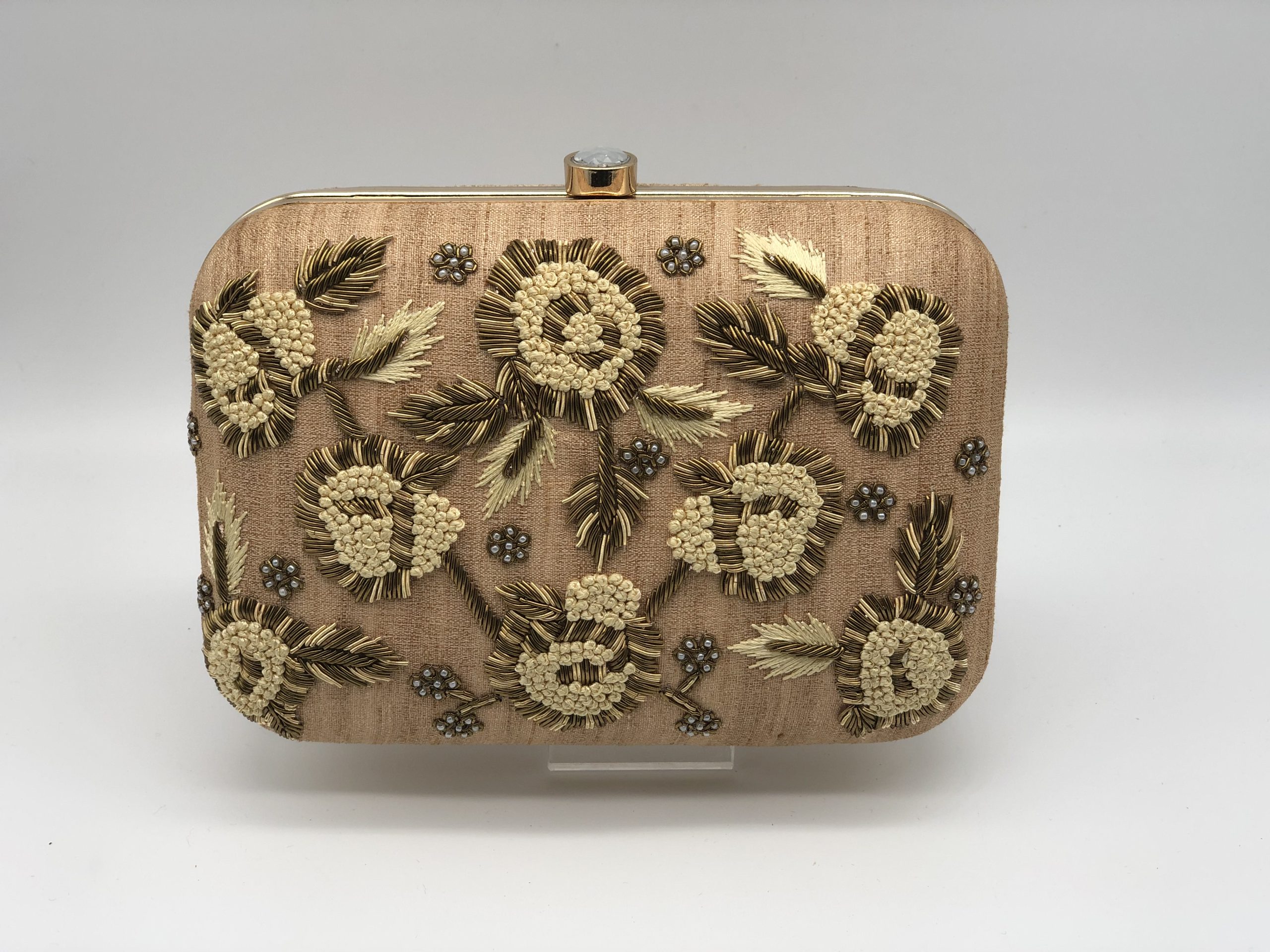 Fancy Party clutches and evening bags with hand embroidered on Silk ...