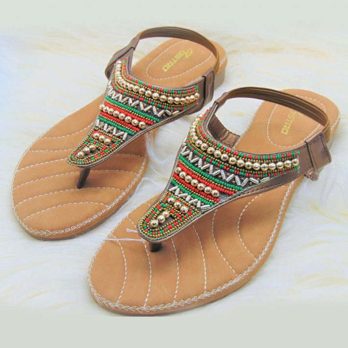 Amazing Designer Embroidered Flat Sandals