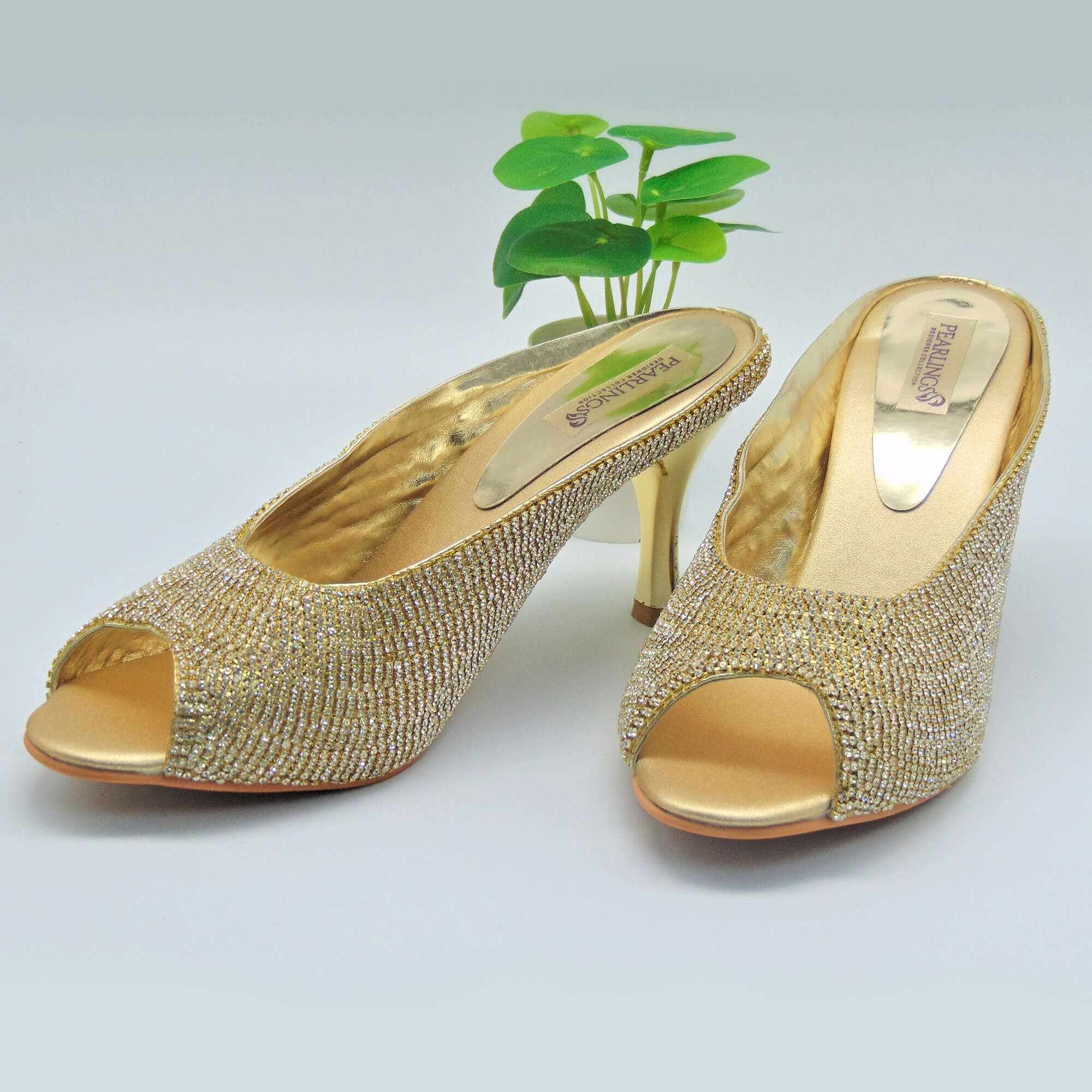 Gold Metallic Pointed Toe Stiletto Heels Ankle Strap Pumps Shoes | Stiletto  heels, Gold closed toe heels, Heels