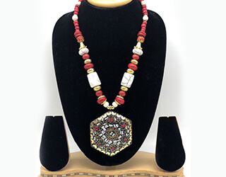 Antique Beaded Necklace Set