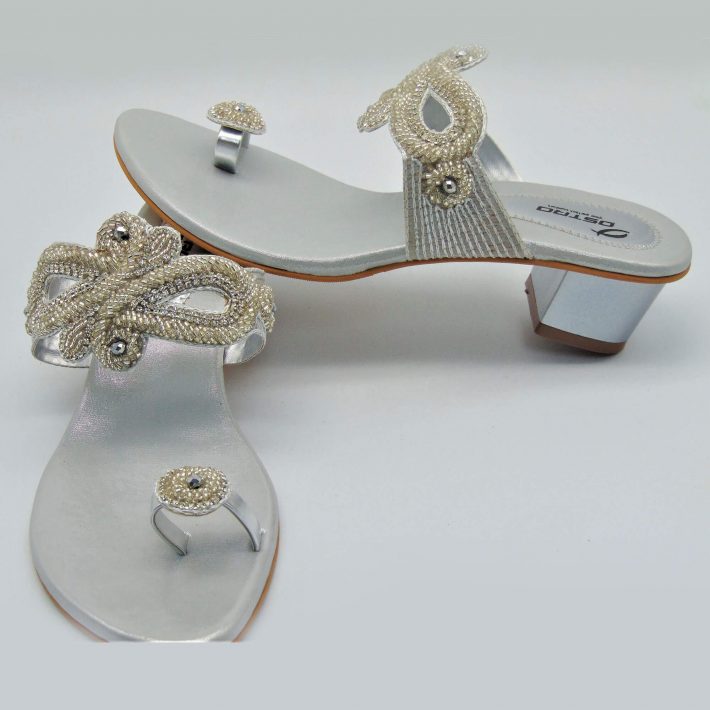 Dangly Silver Designer Sandals
