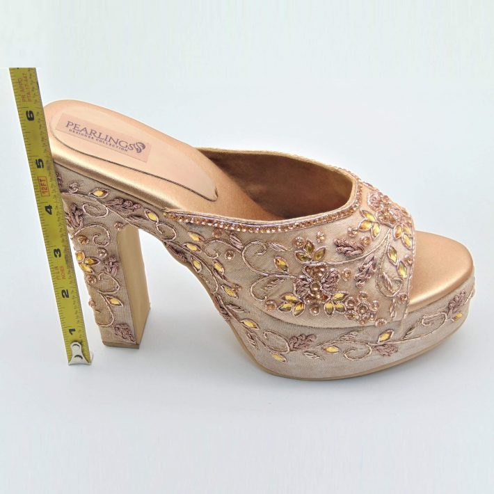 Designer Rose Gold Chunky Heels