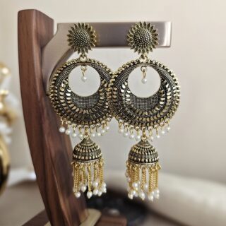Antique Gold/Silver-plated Ethnic Indian earrings