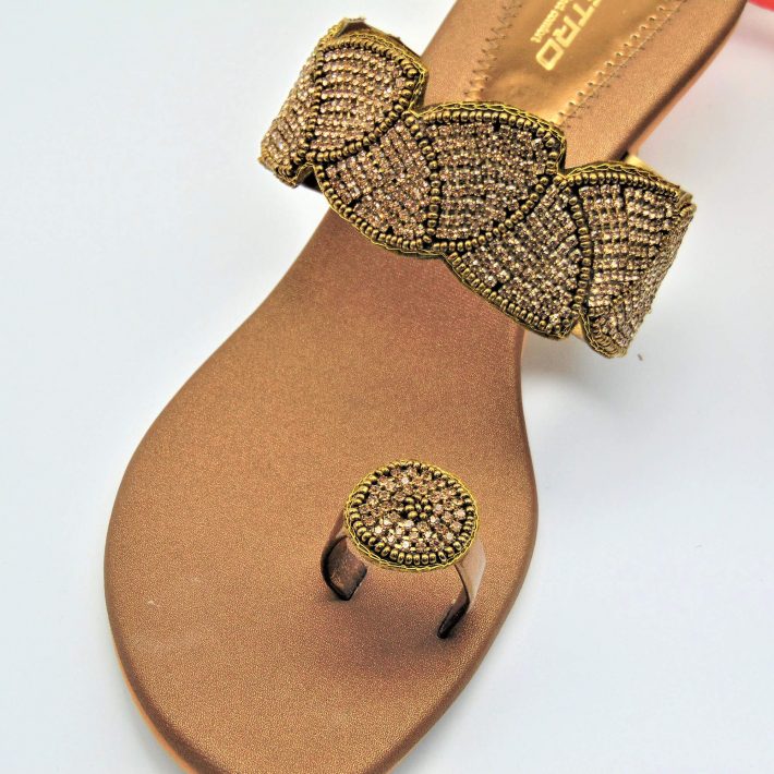 Exquisite Bronze Toe Ring Heels