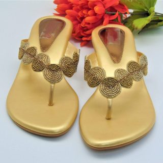 Gold Bronze Designer Sandals