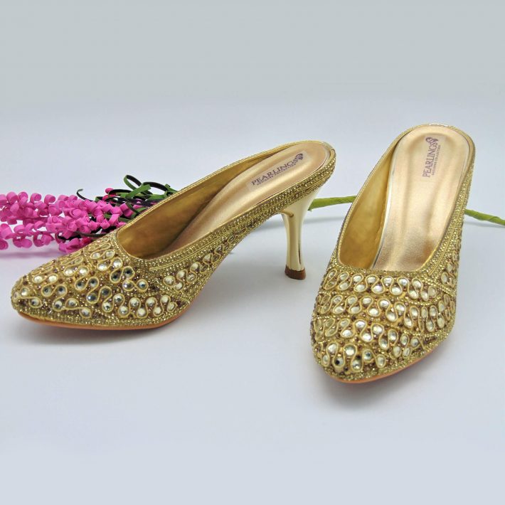 Gold Designer Classy Pointy Heels