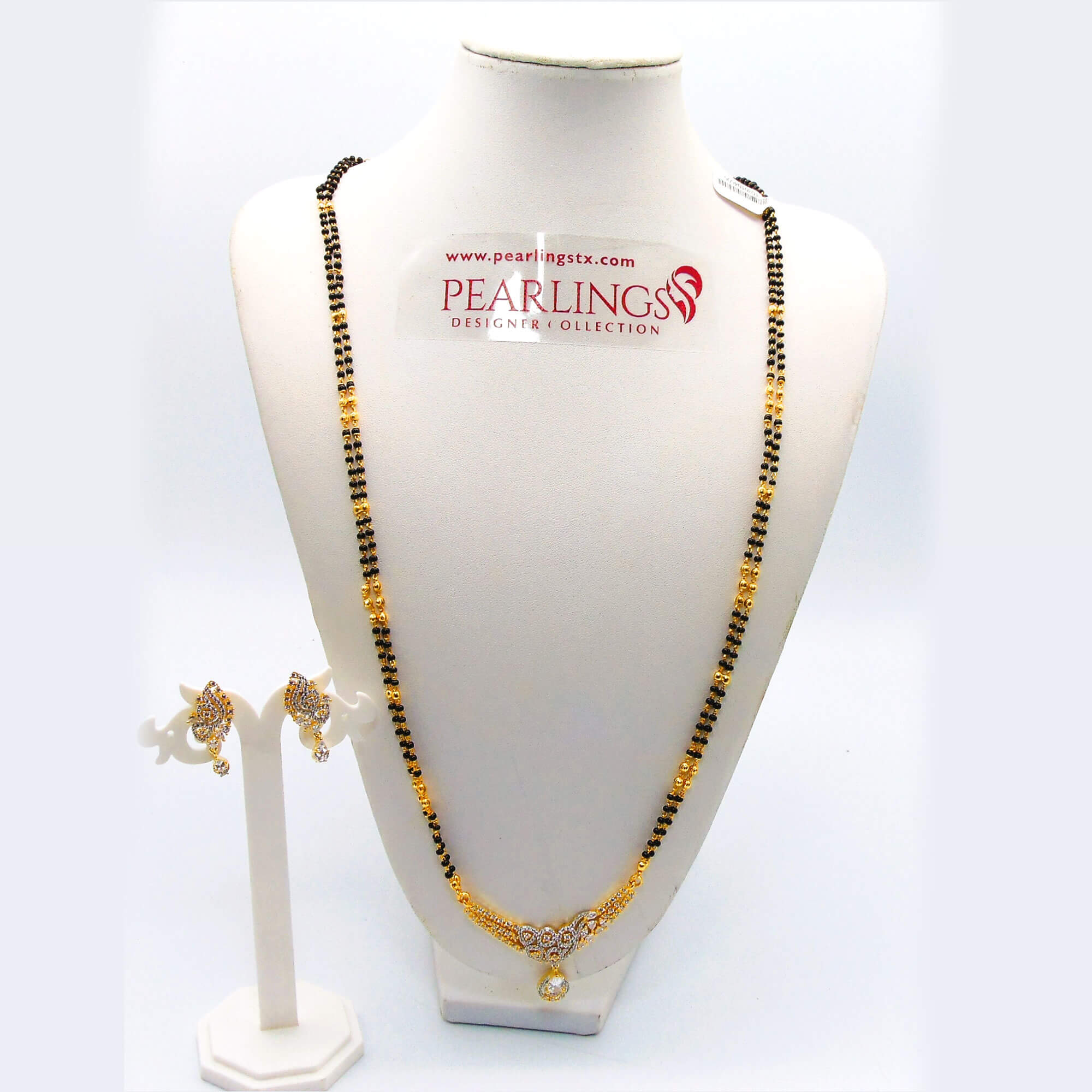 Razvi Black Beads Multilayer Multi-strand Beaded Necklace – AryaFashions