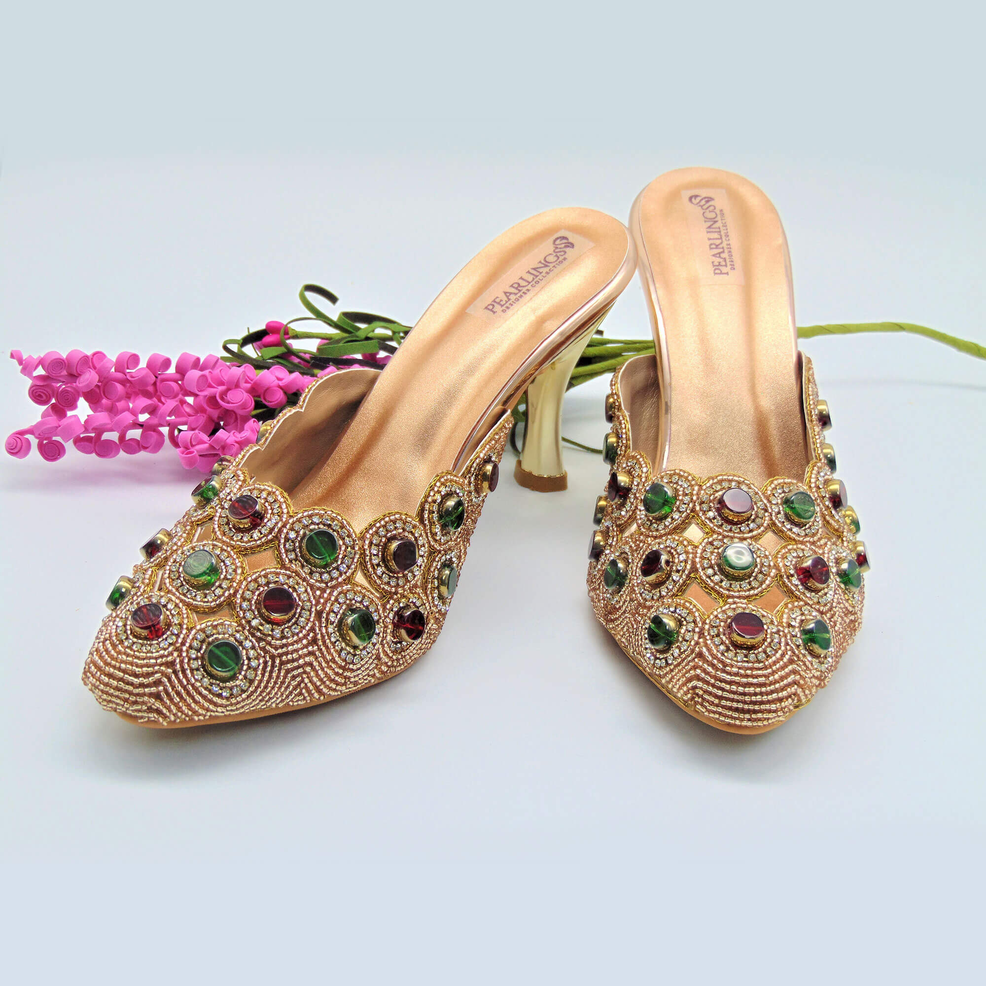 Embroidered Party Wear Ladies PVC Heel Slipper, Bridal Sandal at Rs  300/pair in New Delhi