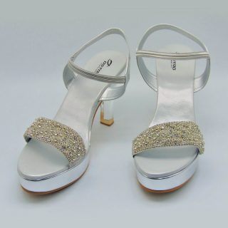 Silver Designer Transparent High Heels