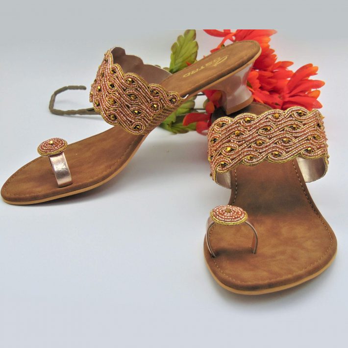 Wavy Designer Rosy Pink Sandals